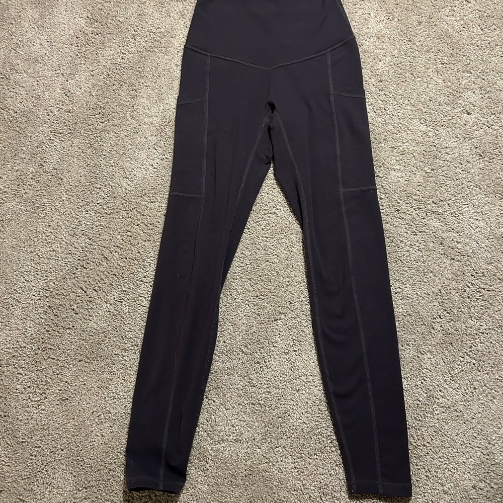 POPFLEX Black Athletic Leggings with Elastic Cuffs